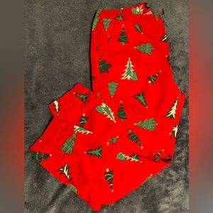 Festive Red Christmas Tree Joggers